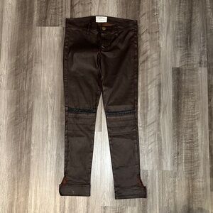 Current/Elliott Coated Arryo Moto Jeans - 30x27.5